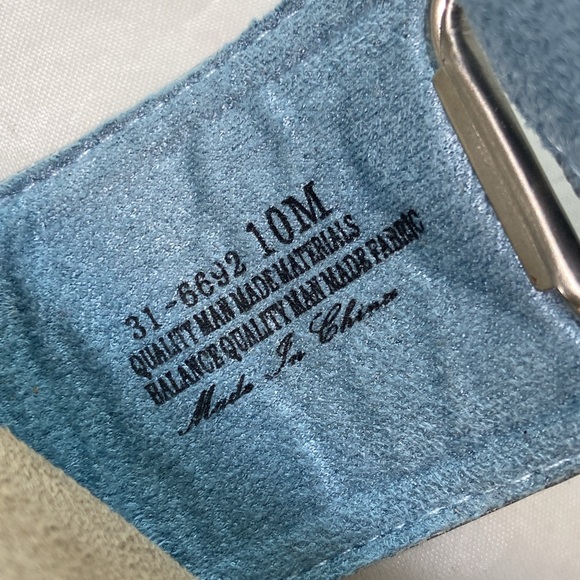 EASY STREET Sayre Woman’s Sandals Denim Round Toe Wedge Slip On Shoes 10 M. New - Picture 10 of 14